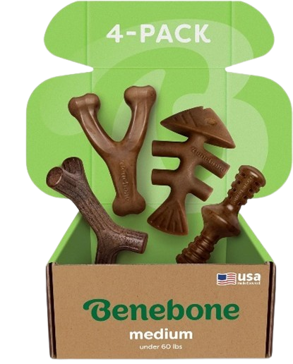 Benebone Kauspielzeug, 4er-Pack